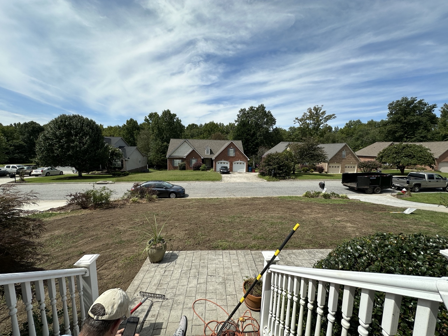 Yard before grading and straw work